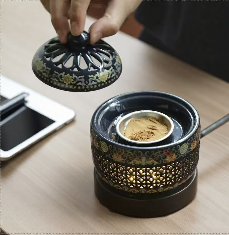 Elegant Colored Glaze Electric Incense Burner | High-Temperature Ceramic for Incense & Essential Oils - Incensoria