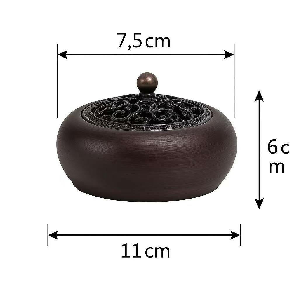 Ebony solid wood incense burner home indoor aromatherapy burner - Incensoria