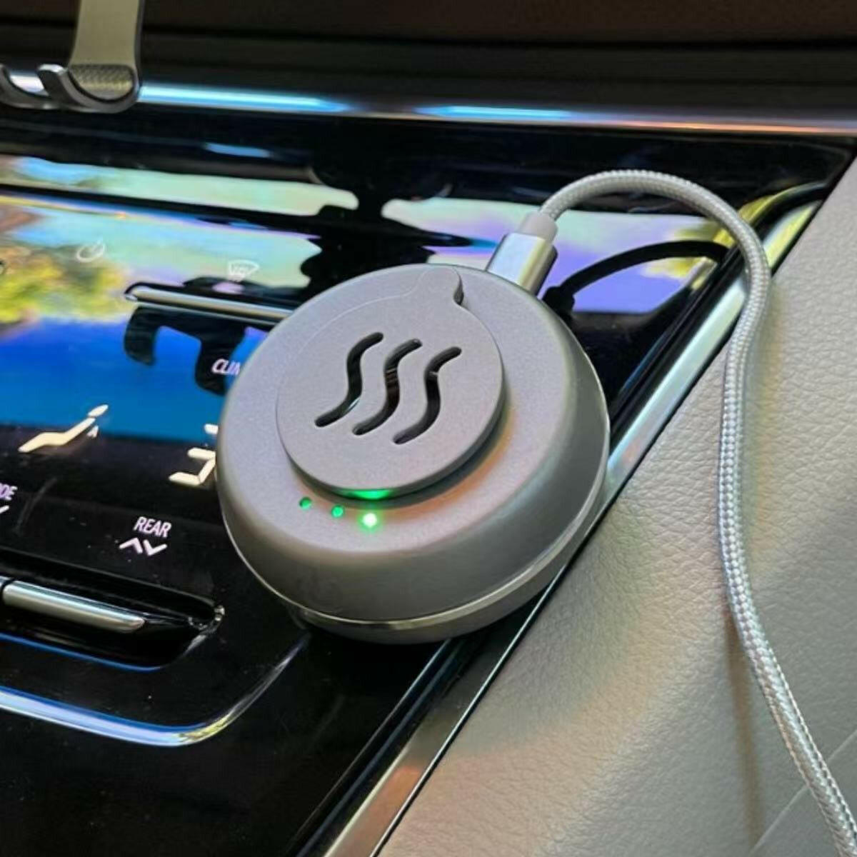 Portable Electric Car Incense Burner – 3-Temperature Aromatherapy Heater with Type-C Charging - Incensoria