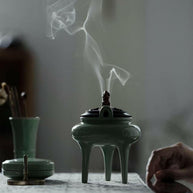 Incense Bath Ceremony Set – Minimalist Tool Kit with Celadon Burner & Gift Box - Incensoria