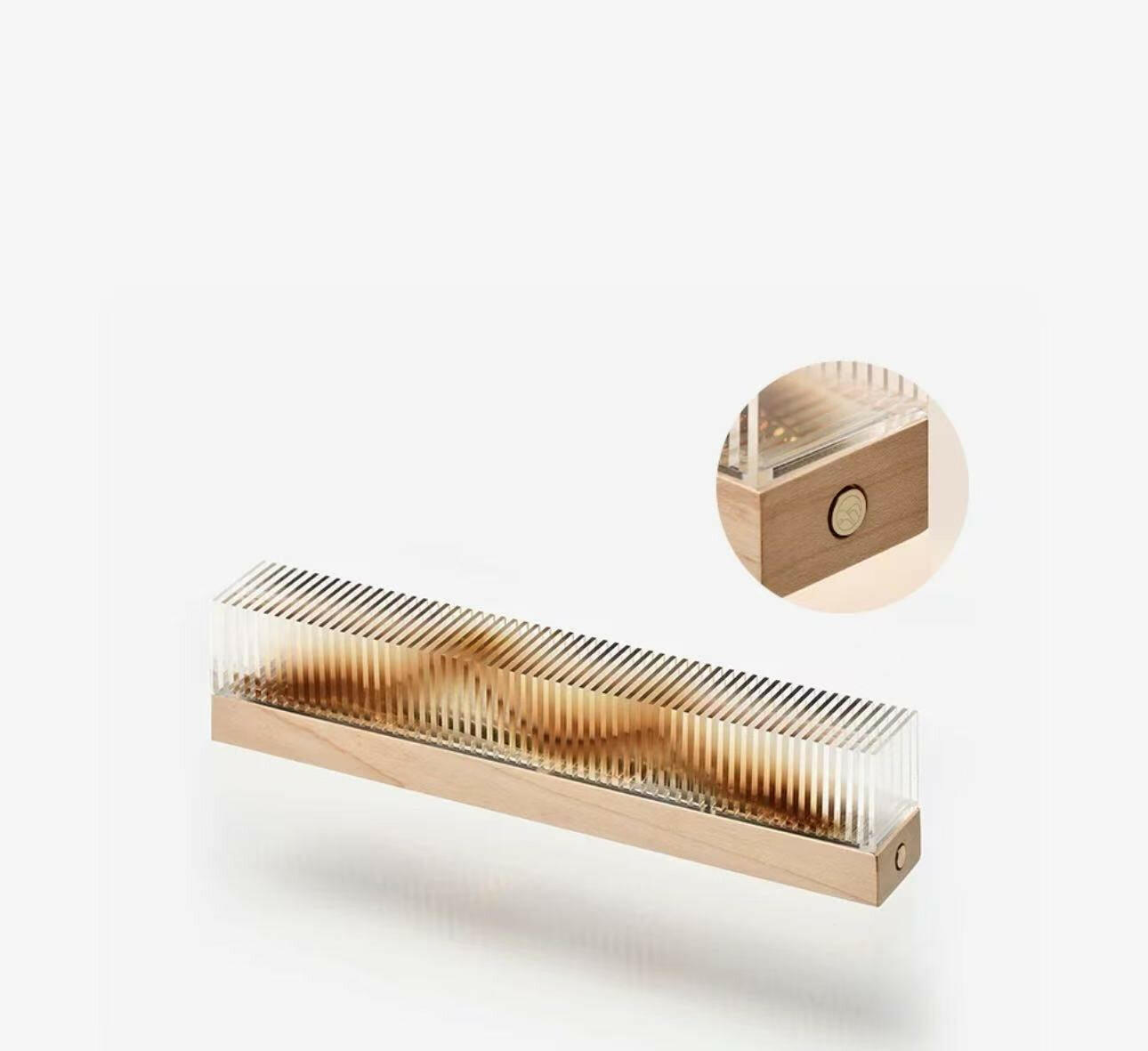 Transparent Landscape Incense Burner Set – Acrylic + Wood Base - Incensoria