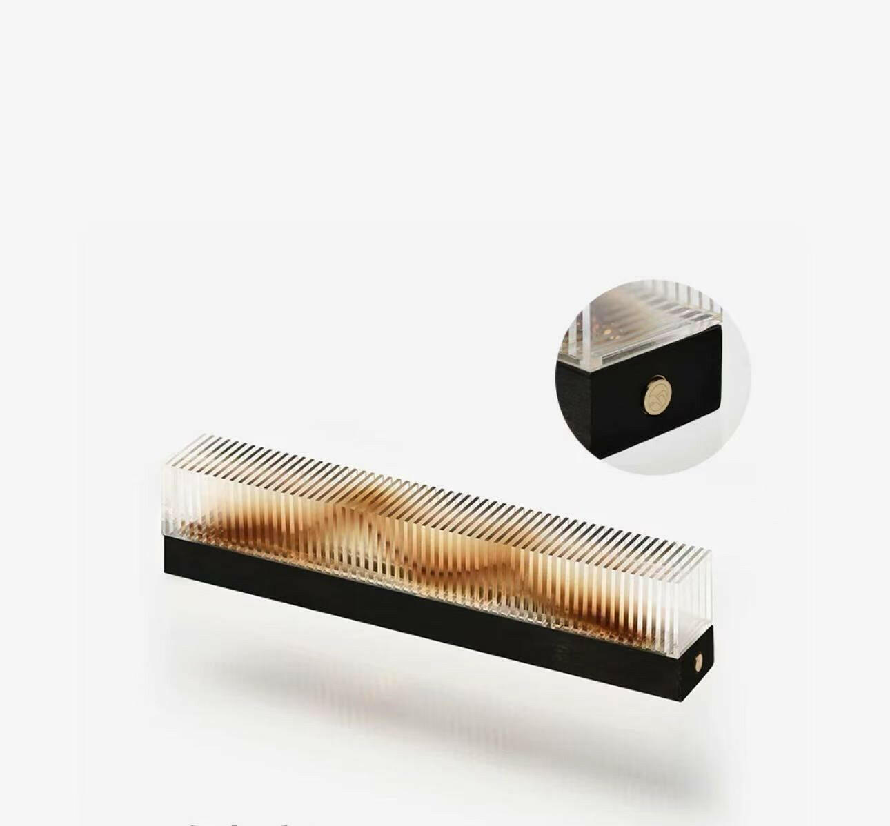 Transparent Landscape Incense Burner Set – Acrylic + Wood Base - Incensoria