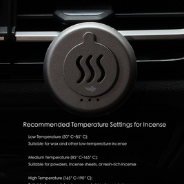 Portable Electric Car Incense Burner – 3-Temperature Aromatherapy Heater with Type-C Charging - Incensoria