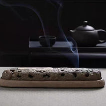 Rustic Ceramic Incense Holder Box – Handmade Volcanic Rock Design