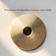 Close-up of the top cone placement opening on the handcrafted Blushing Phantom backflow incense burner