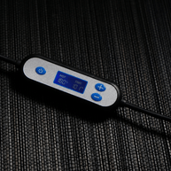 Digital temperature controller with LCD display showing temperature and timer settings for an electric ceramic incense burner