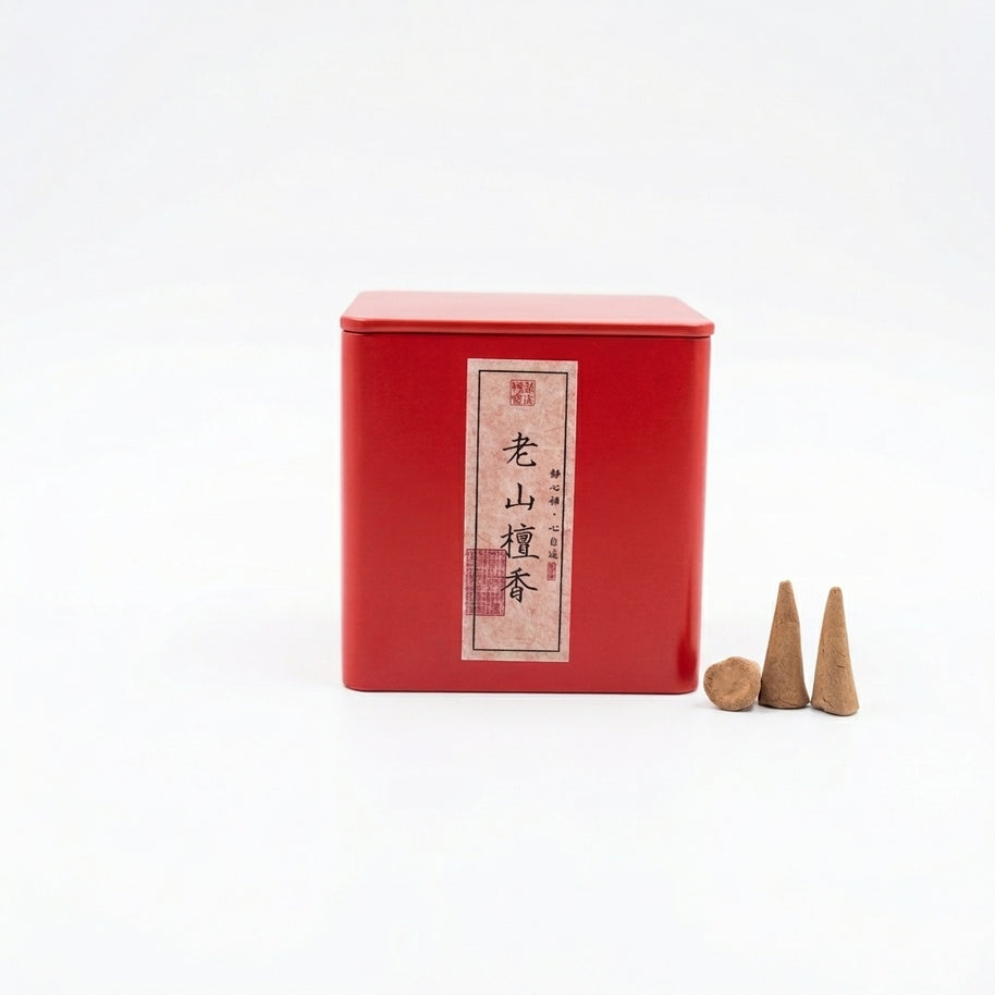 Handmade Natural Sandalwood Incense Cones with cones detail