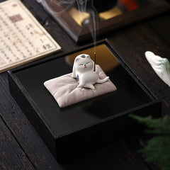 Cat Ceramic Incense Holder — Stick Burner