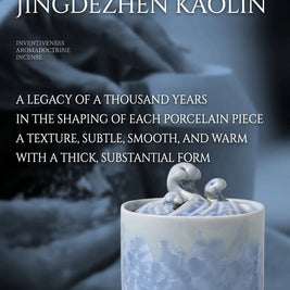 Blue and white crystalline glaze ceramic electric incense burner made with Jingdezhen kaolin porcelain.