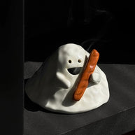 Creative Hand-Painted Ceramic Ghost Incense Holder