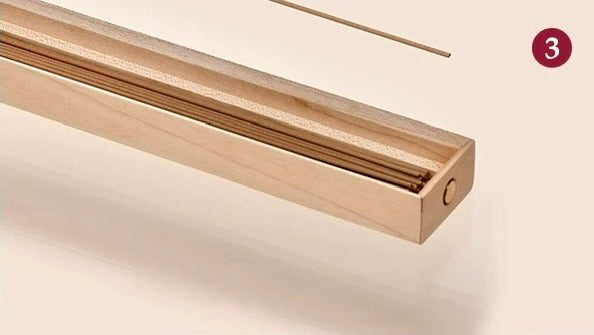 Transparent Landscape Incense Burner Set – Acrylic + Wood Base– Custom Initial