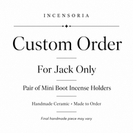 Custom Order for Jack — Pair of Mini Boot Incense Holders