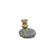 Cute Frog Incense Holder – Reading Frog Incense Stick Burner for Zen Desk Décor