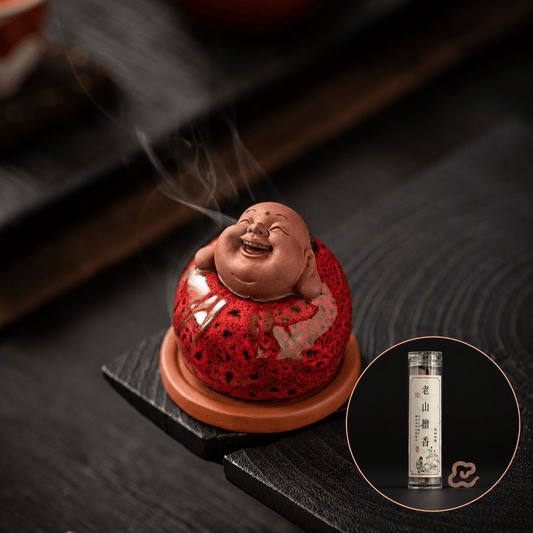 Laughing Buddha Incense Burner