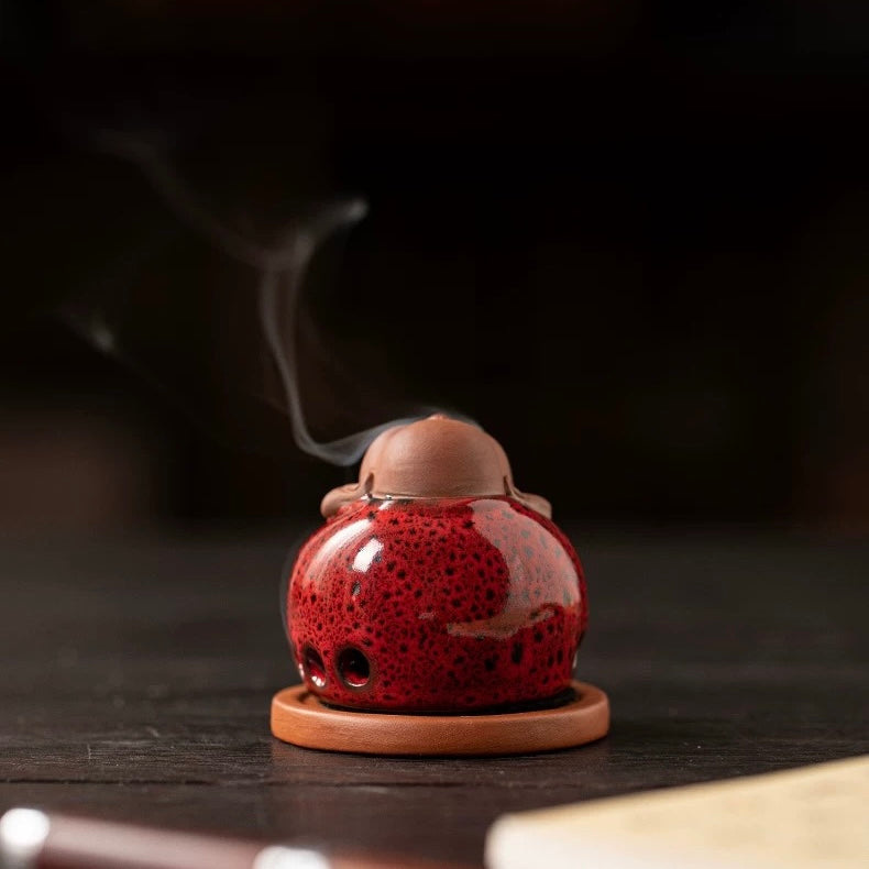 Laughing Buddha Incense Burner