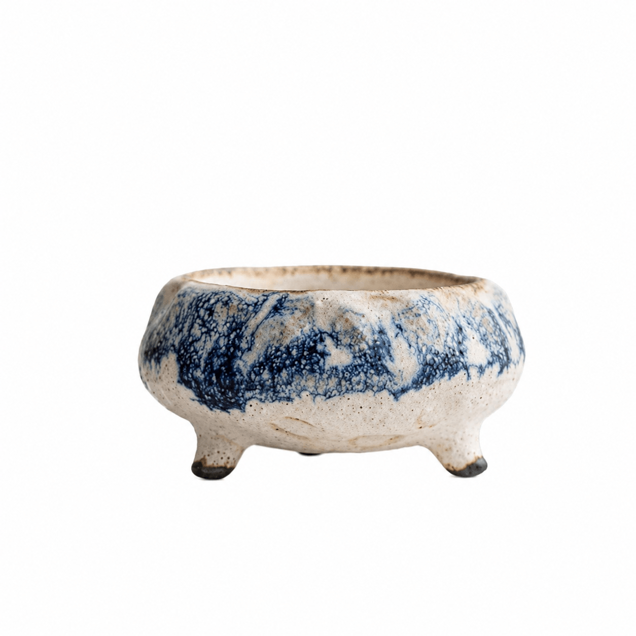 Handmade Blue Marbled Ceramic Incense Holder for Stick Incense