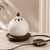 Electric Ceramic Incense Burner with Adjustable Temperature Control