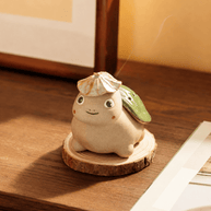 Handmade Ceramic Turtle Incense Burner Gift Set – Green Glazed Cone & Coil Holder
