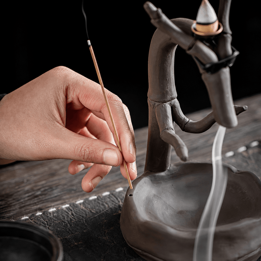 Cool Dragon Backflow Incense Burner – Ceramic Waterfall Holder