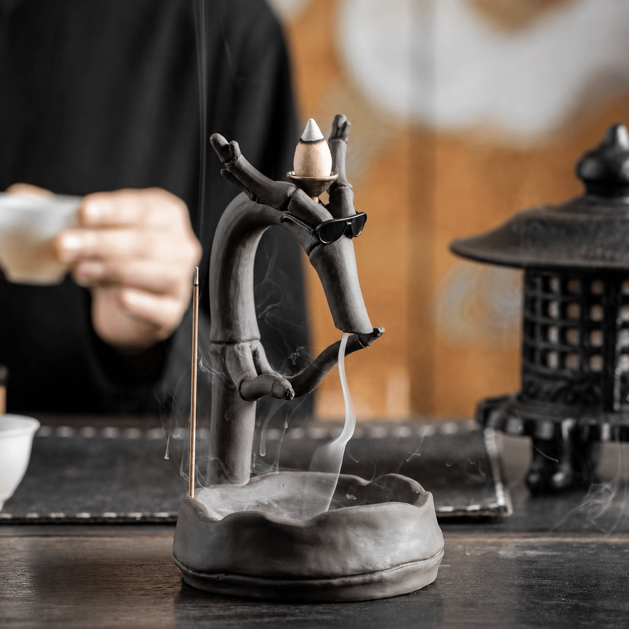 Cool Dragon Backflow Incense Burner – Ceramic Waterfall Holder