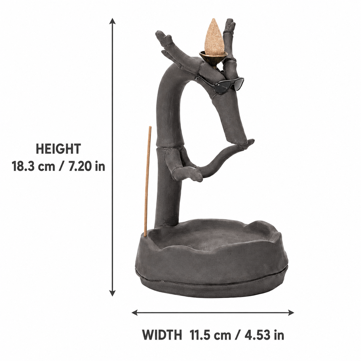 Cool Dragon Backflow Incense Burner – Ceramic Waterfall Holder