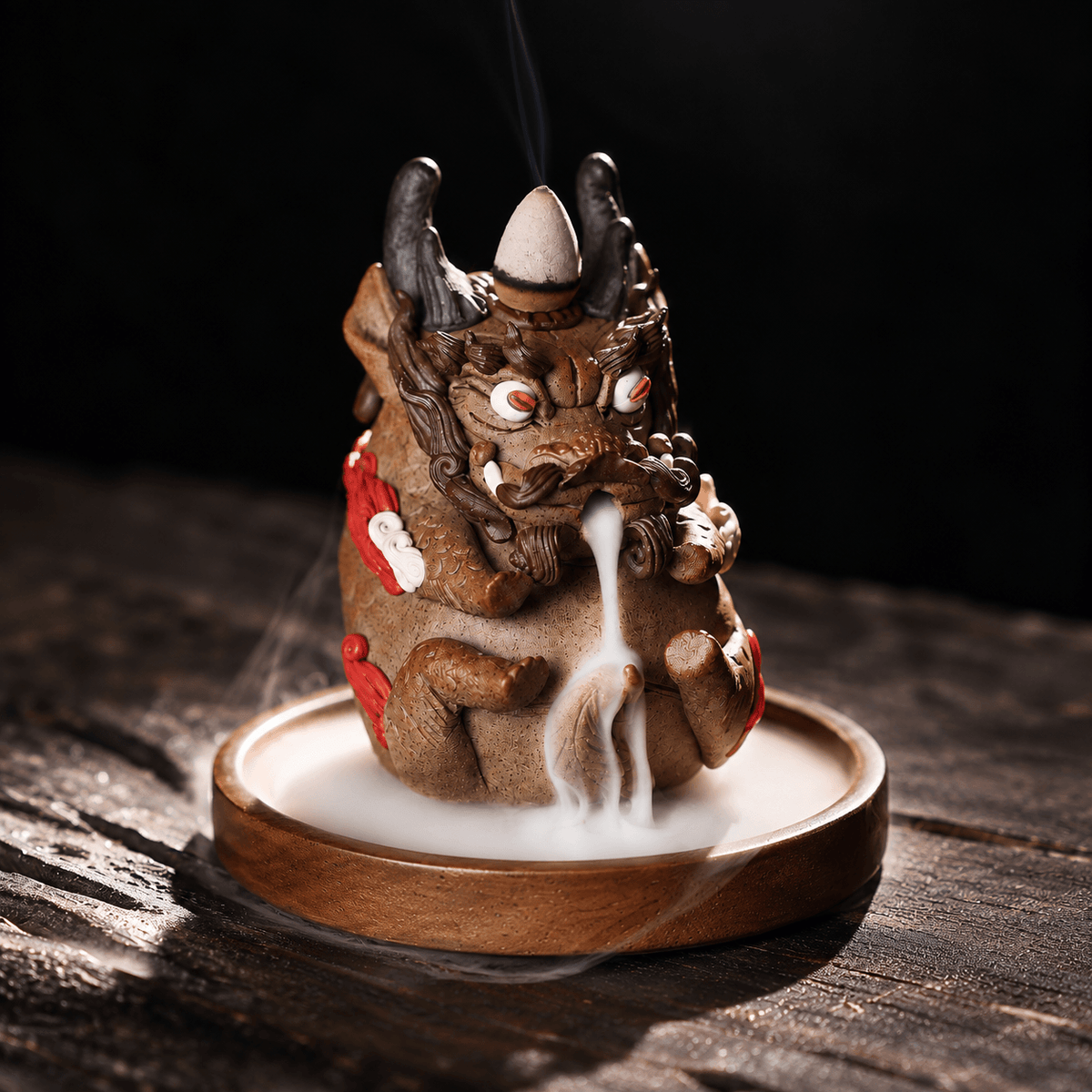 Handmade Ceramic Dragon Backflow Incense Burner