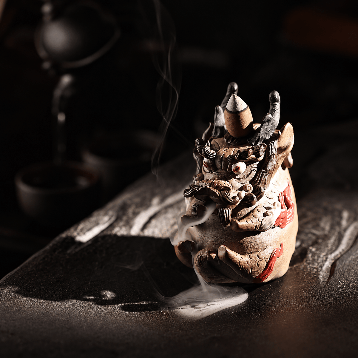 Handmade Ceramic Dragon Backflow Incense Burner
