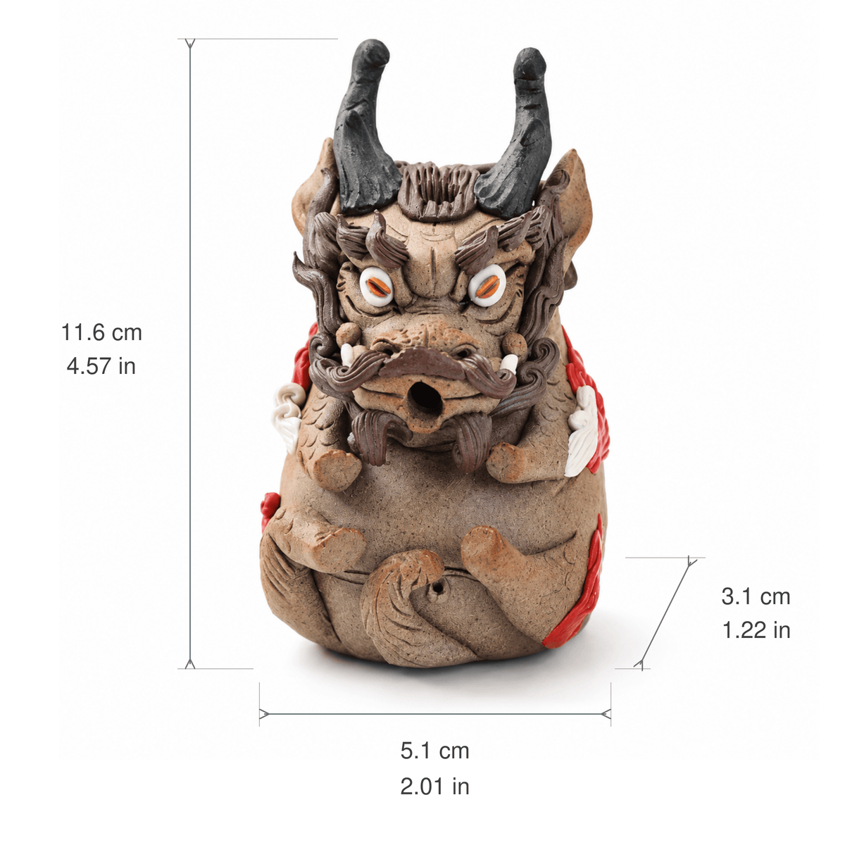 Handmade Ceramic Dragon Backflow Incense Burner