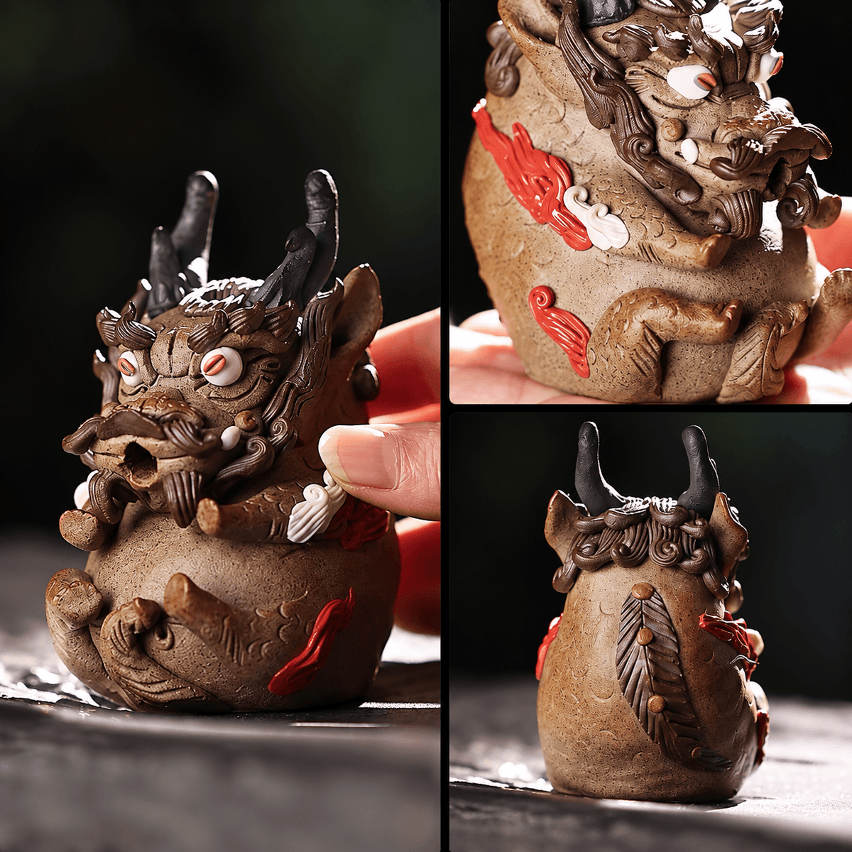Handmade Ceramic Dragon Backflow Incense Burner