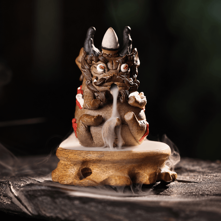 Handmade Ceramic Dragon Backflow Incense Burner