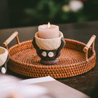 Handmade Ceramic Soot Spirit Candle Holder