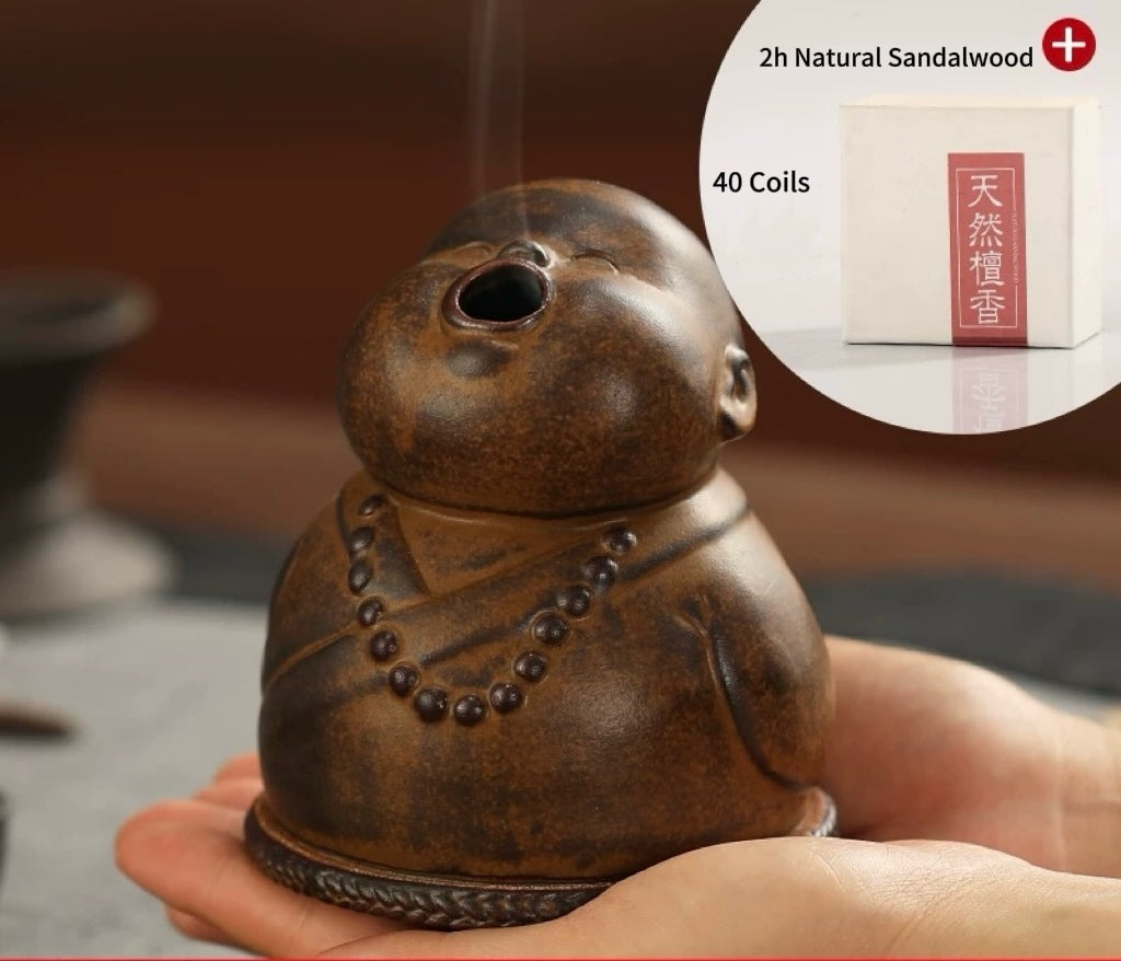 Peaceful Little Monk Incense Burner
