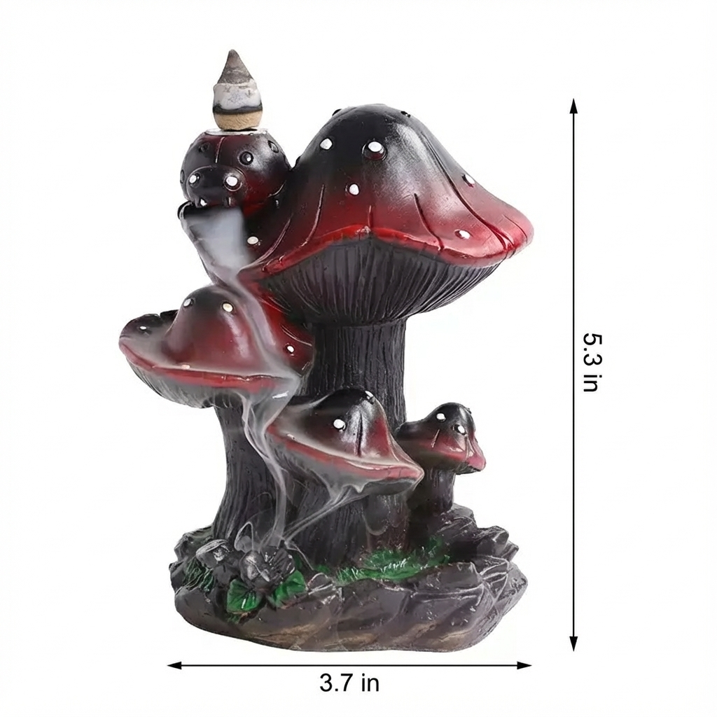 Creative Resin Mushroom Backflow Incense Burner