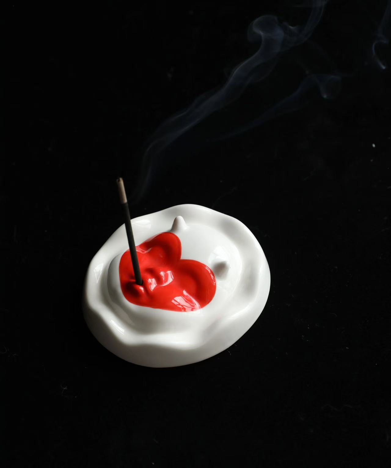 Ceramic  Incense Holder with Heart