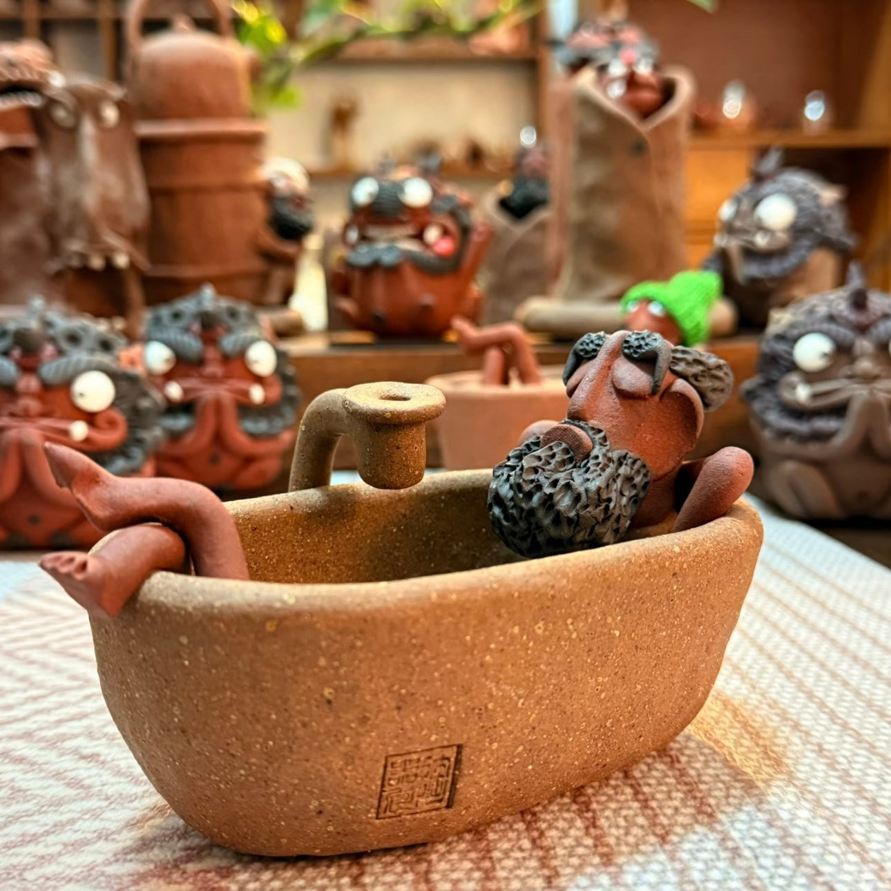 Handmade Ceramic Backflow Incense Burner - 