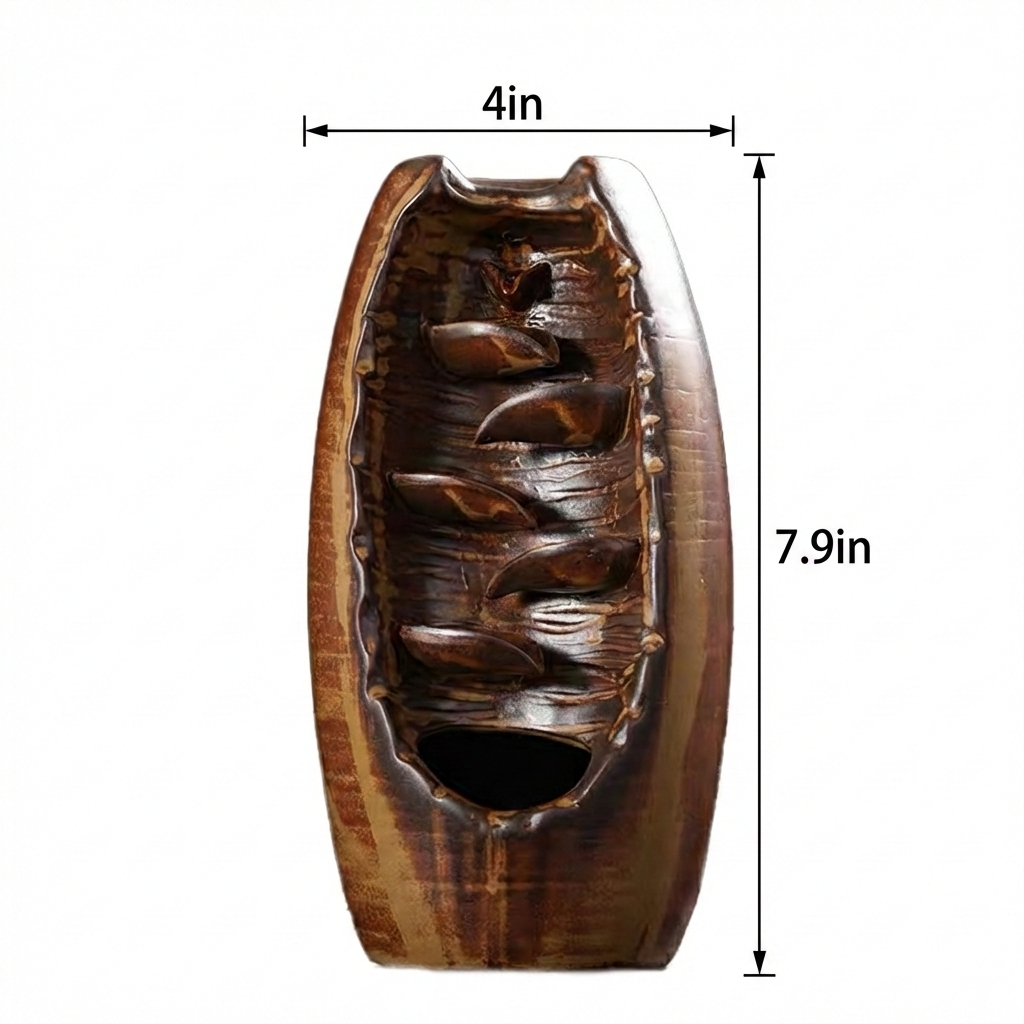 Premium High-Fired Ceramic Backflow Incense Holder