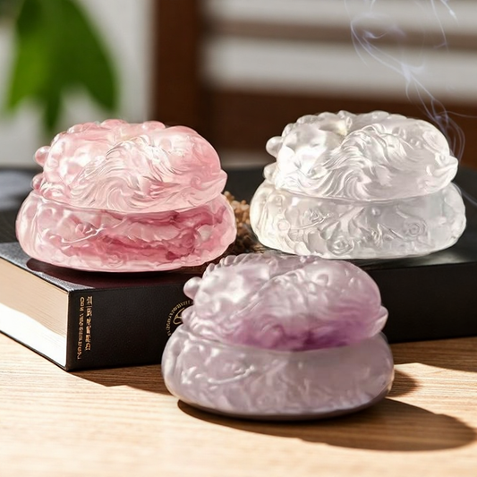 Nine-Tailed Fox Glass Incense Burner