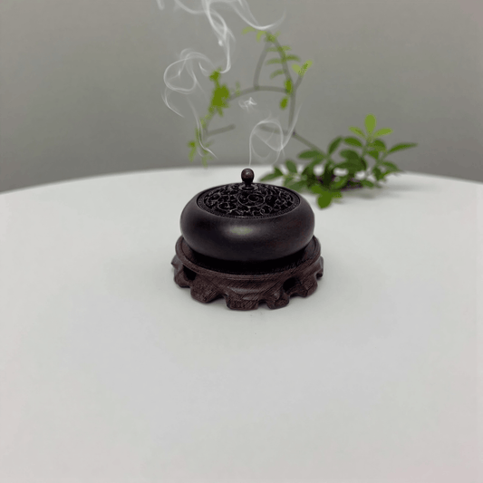 Ebony solid wood incense burner home indoor aromatherapy burner