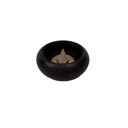 Ebony solid wood incense burner home indoor aromatherapy burner - Incensoria