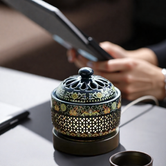 Elegant  Electric Incense Burner | High-Temperature Ceramic for Incense & Essential Oils