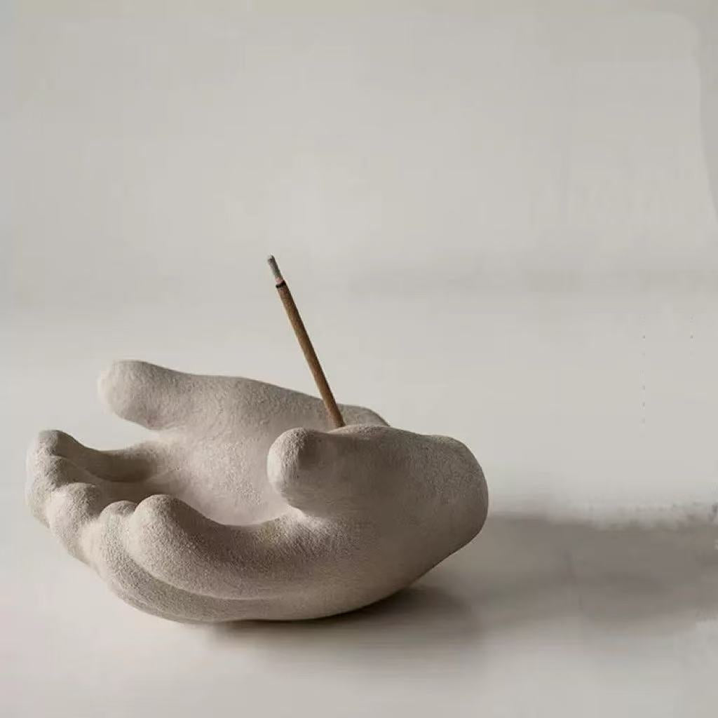 Hand incense holder front