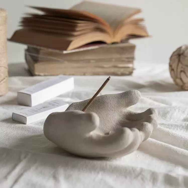 Hand incense holder side