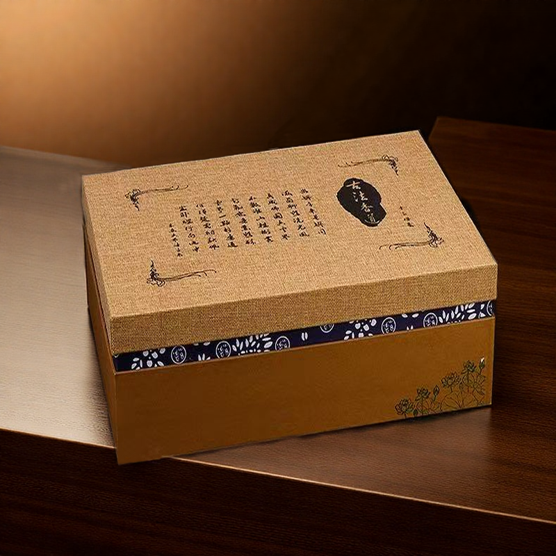 Decorative storage box for porcelain incense burner ceremony set