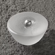 Minimalist frosted glass incense holder