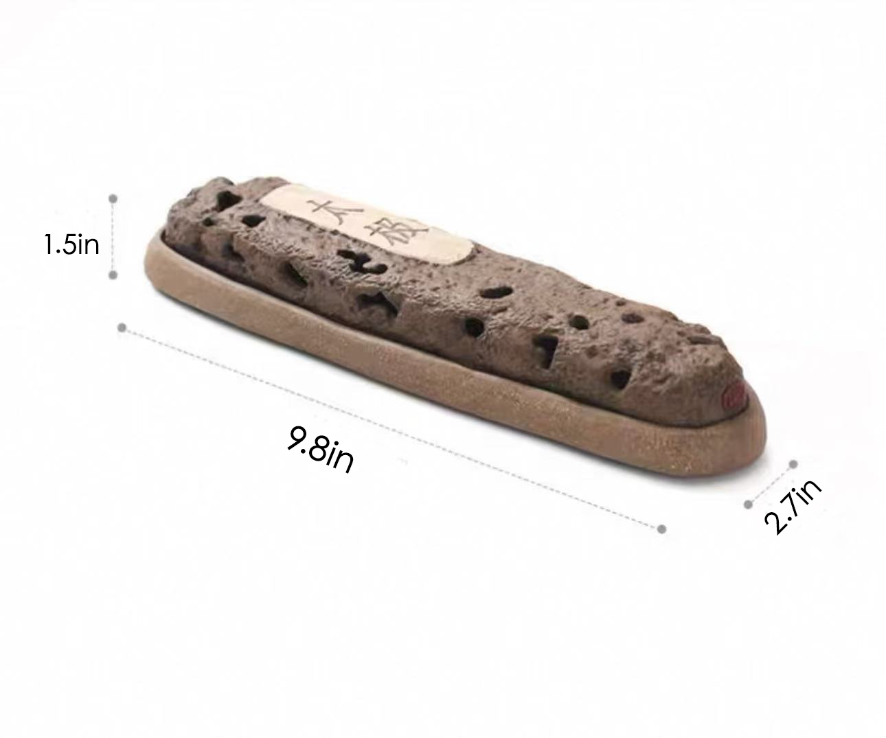 Rustic Ceramic Incense Holder Box – Handmade Volcanic Rock Design